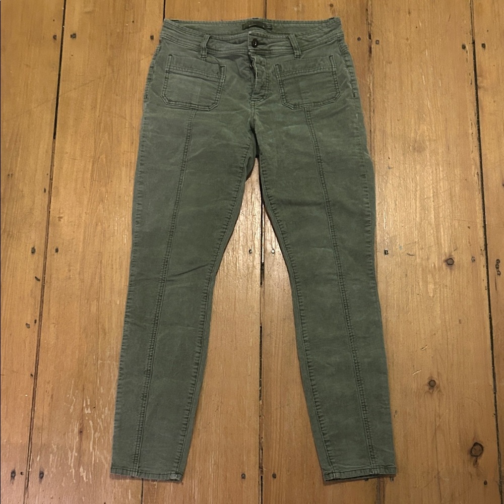 Prana Women's Corduroy Pants- Olive Green